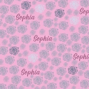 Sophia blue rose fabric