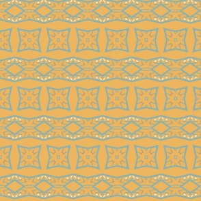Teal and Mustard Tribal Design