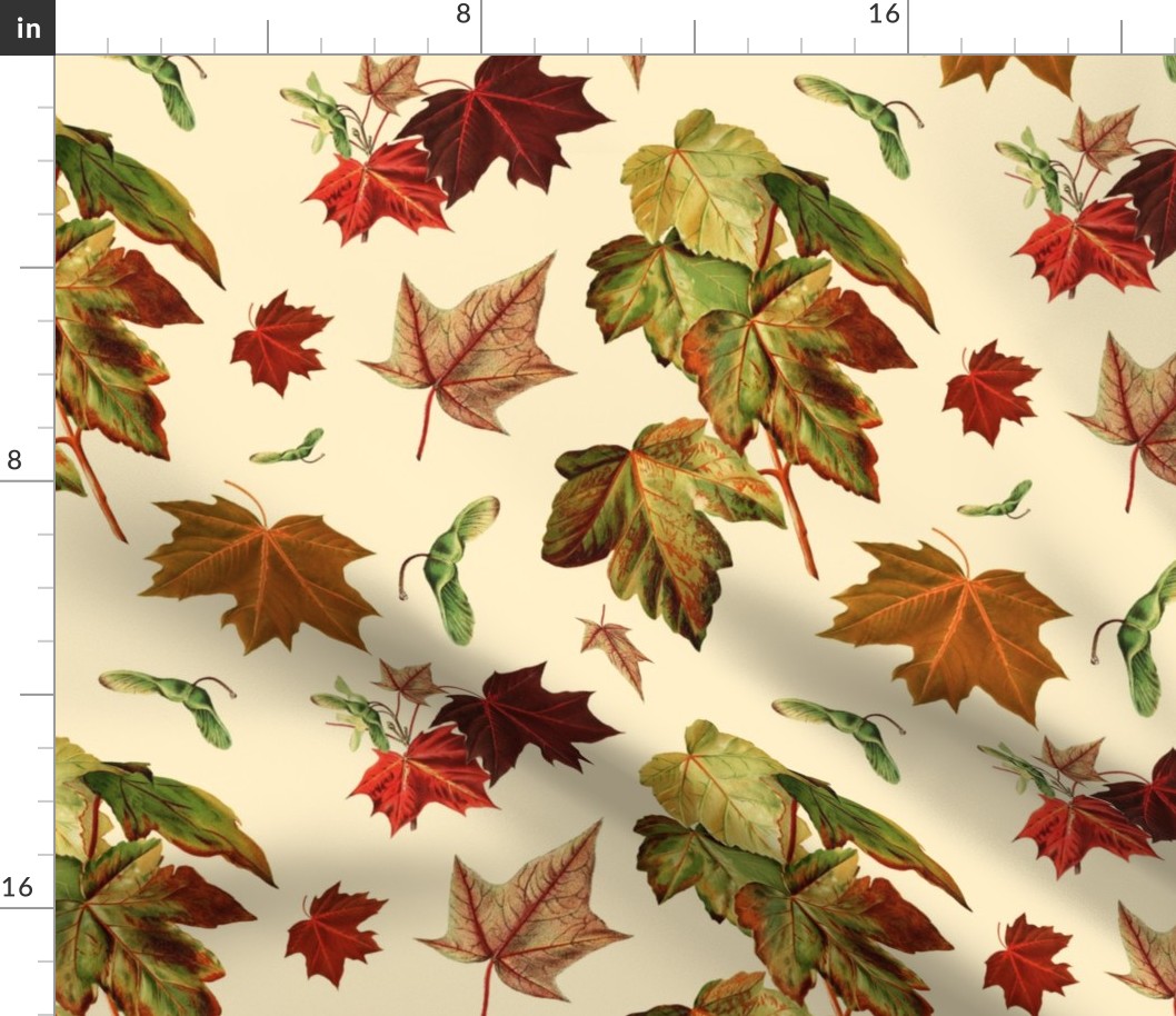 FALLING LEAVES LARGE - AUTUMNAL GARDEN COLLECTION (CREAM)