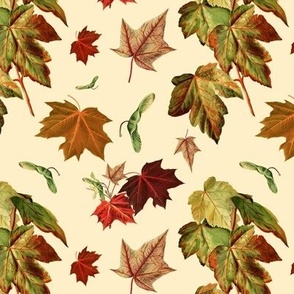 FALLING LEAVES SMALL - AUTUMNAL GARDEN COLLECTION (CREAM)