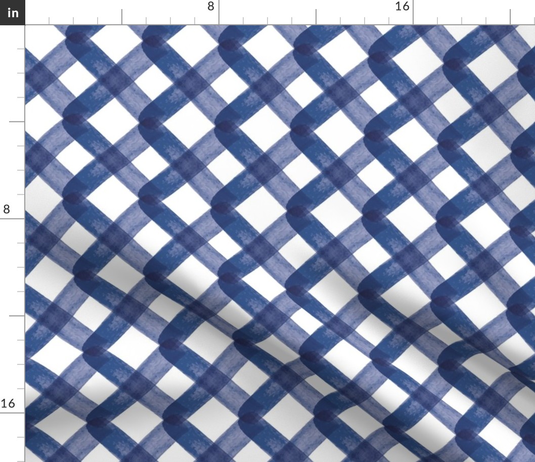 (large scale) checkered blue criss cross