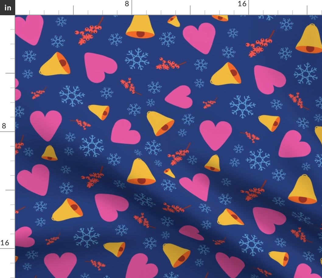 Colourful pattern with Christmas symbols