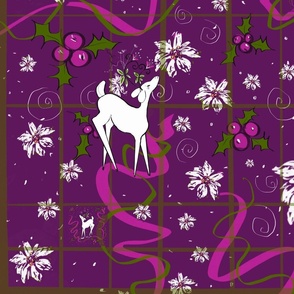 Purple Woodland Wrapping Paper by Autumn Woodland