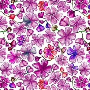 Small HB Sketch Flowers China - Vibrant Pink