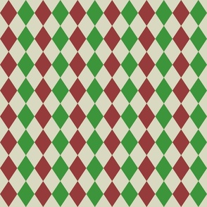 Green and Red Diamond Argyle Pattern