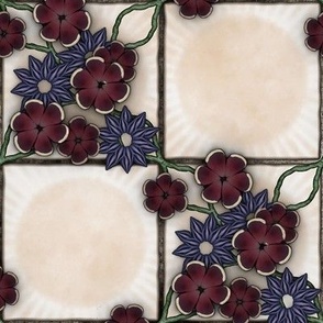 Flowers on Porcelain Tile