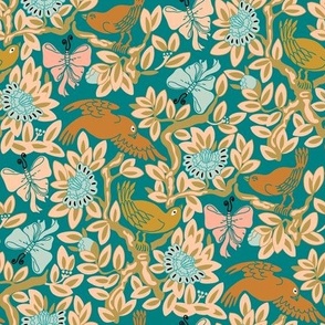 Modern chinoiserie teal (Small)