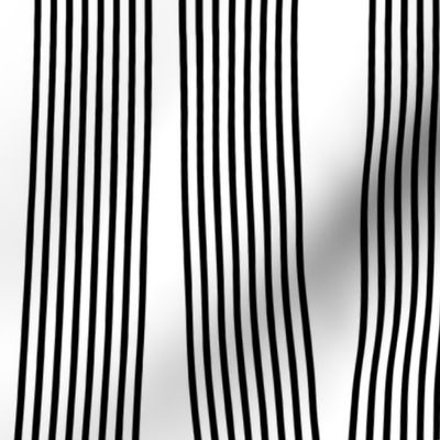 bowed stripes black white