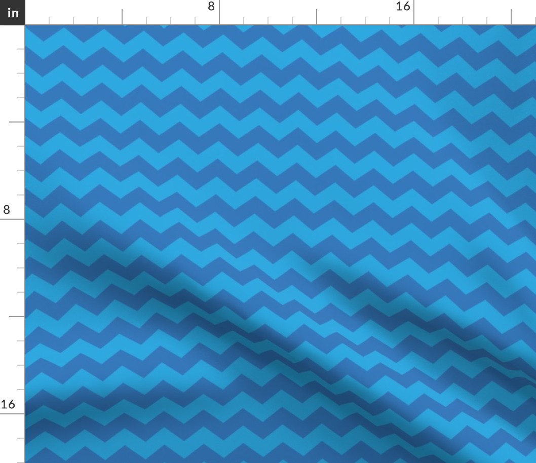 Zigzag Sea Chevrons (Blue and Aqua)