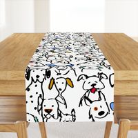 Color Pop Doodle Dogs, 12x24 repeat scale