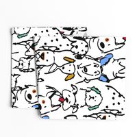 Color Pop Doodle Dogs, 12x24 repeat scale