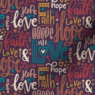 Faith, Hope & Love // Amethyst Purple