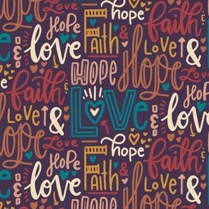 Faith, Hope & Love // Amethyst Purple