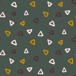 Triangle Geometric Shapes on Sage Green Background
