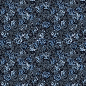 Dark Blue Gray Roses