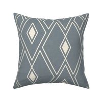 Diamond Delight Mid Century Modern  Geometric Gray Large Scale