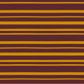 Simple Stripes in Burgundy & Mustard Yellow