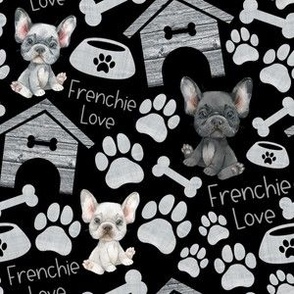 Small Scale Frenchie Love black