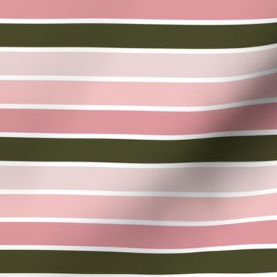 Blush and Olive Stripes