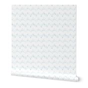 Zigzag Sea Bubble Chevron (Tropical Blue on White)