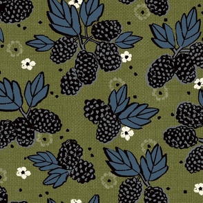 Blackberries - Dark Olive - Jumbo