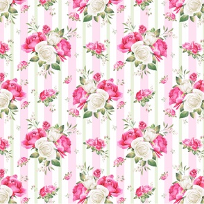 Pink roses,shabby chic,victorian pattern, vintage, elegant decor 