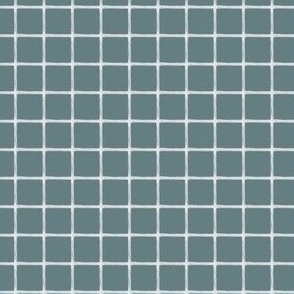 mini gouache grid - white on slate blue