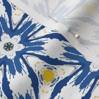 Circular Blue and white Flower Pattern