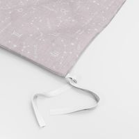 Zodiac Skies Constellations Mauve and White by Norlie Studio