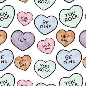 Watercolour Candy Hearts by Norlie Studio