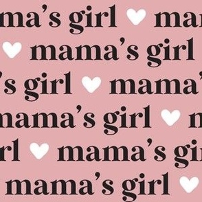 Mamas Girl Dusty Pink white hearts by Norlie Studio