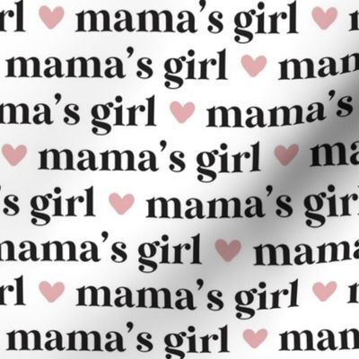 Mamas Girl Dusty Pink Hearts by Norlie Studio