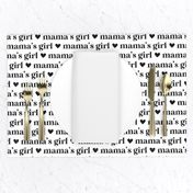 Mamas Girl Black on white with hearts by Norlie Studio