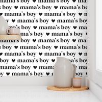 Mamas Boy Black on White by Norlie studio