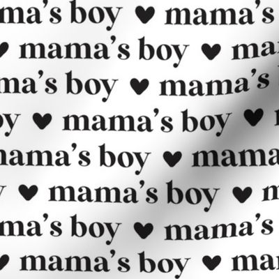 Mamas Boy Black on White by Norlie studio