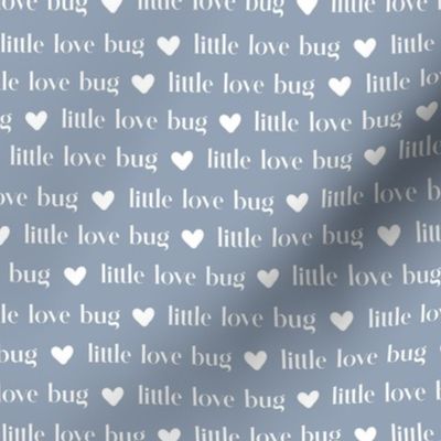 Little love bug on dusty blue by Norlie Studio
