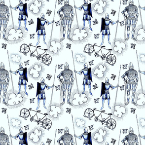 blue Knight and Day Toile