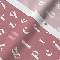I heart you Alphabet Dusty Pinks by Norlie Studio