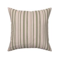 Vertical Stripes in muted, Rose Quartz Pink and Sage Green, Medium scale