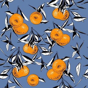 Orange branch pattern