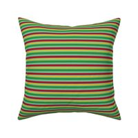 Heligan Stripe - Red, Yellow and Green - Large