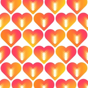 Bloody orange hearts large