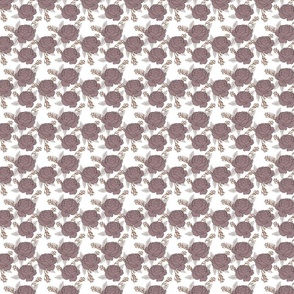 Lavender floral print - white and purple 