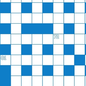 Crossword Puzzle Concept in Bluebell | 40" Repeat