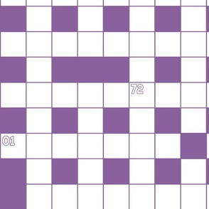 Crossword Puzzle Concept in Orchid | 40" Repeat