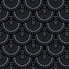 modern geometric art deco_black grey monotone_regular