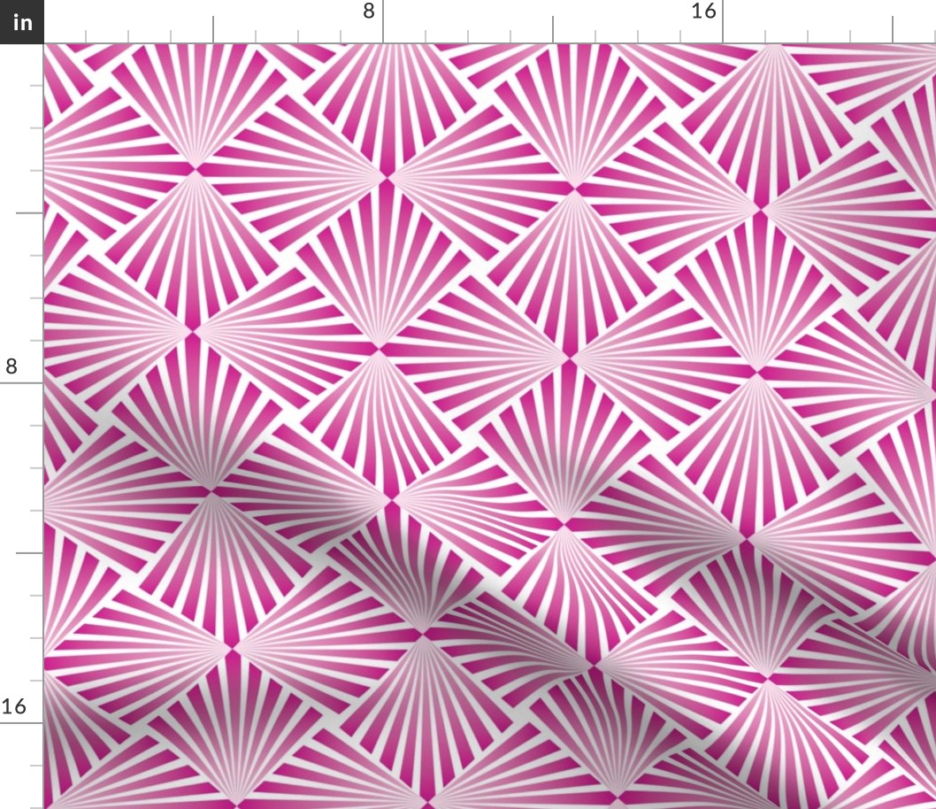 art deco rays weave pink