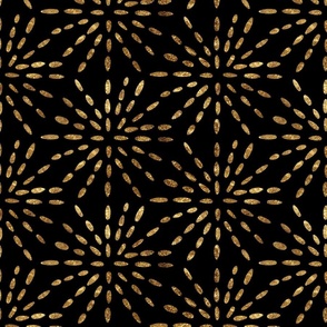 Black and gold stars Art deco modern sparkle geometric.