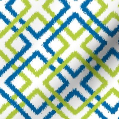Weave Ikat in blue and green