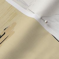 Sketched Swans -Gold -LARGE